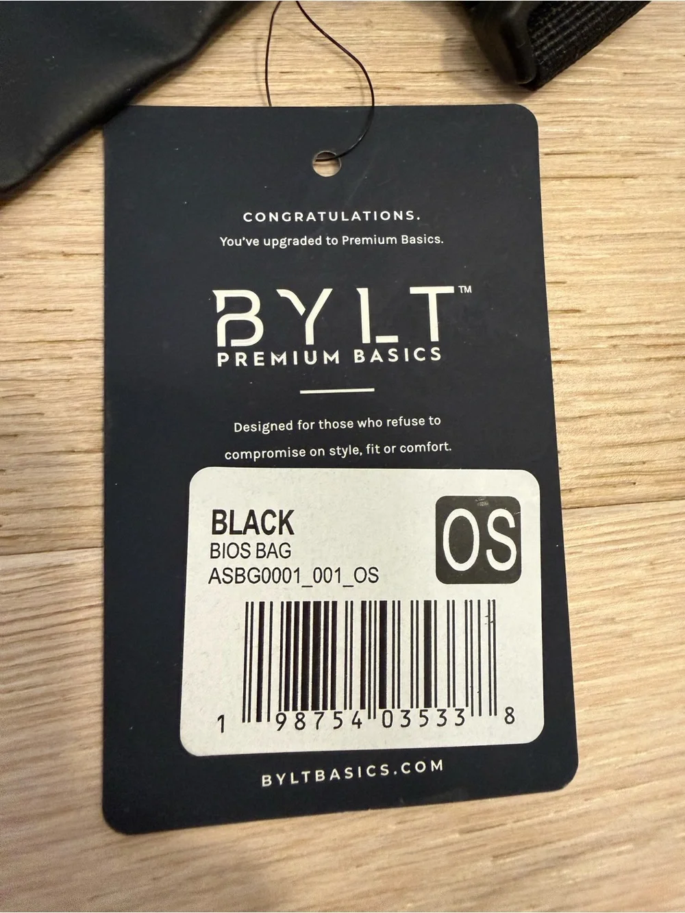 Bylt Black Roll-Top Dry Bag Sling NWT